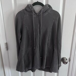 Pilcro by Anthropologie Women's Size M Beaded Hoodie Gray New Condition